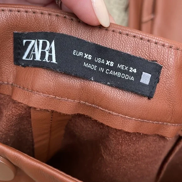 Zara Congac Faux Leather Pants - Picture 3 of 6